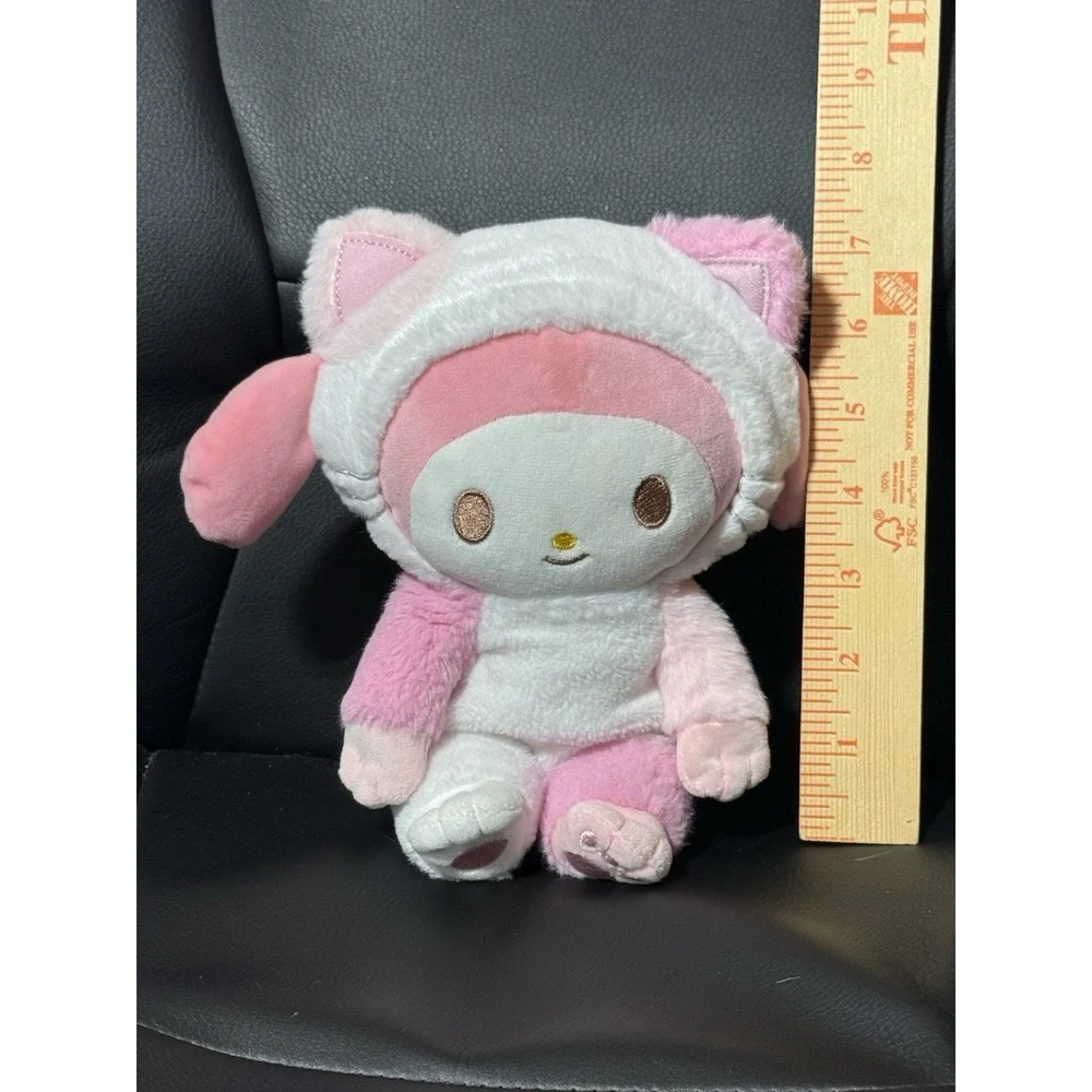 Sanrio My Melody Plush Pink &‎ White Bunny Costume w/ Yellow Bow Collectible